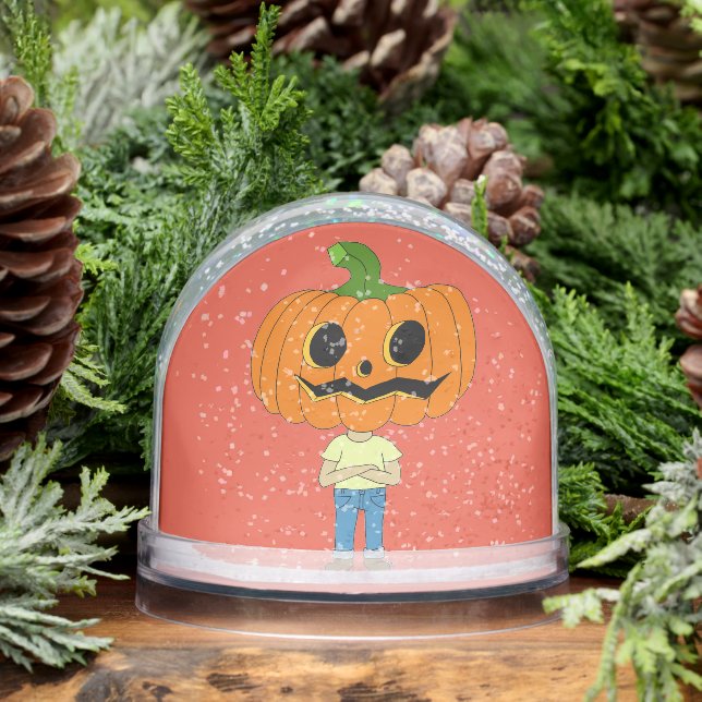 pumpkin head chibi boy      snow globe (Winter)