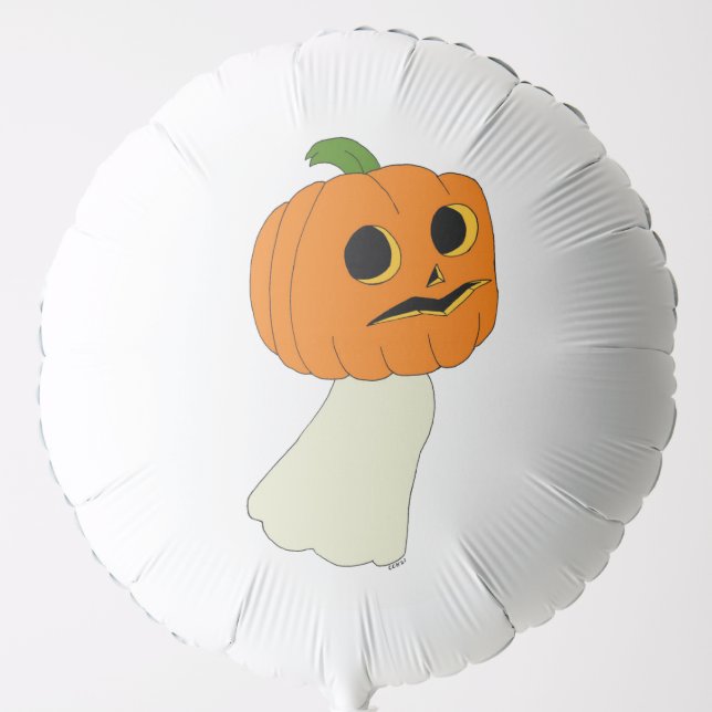 Pumpkin head ghost balloon (Front)