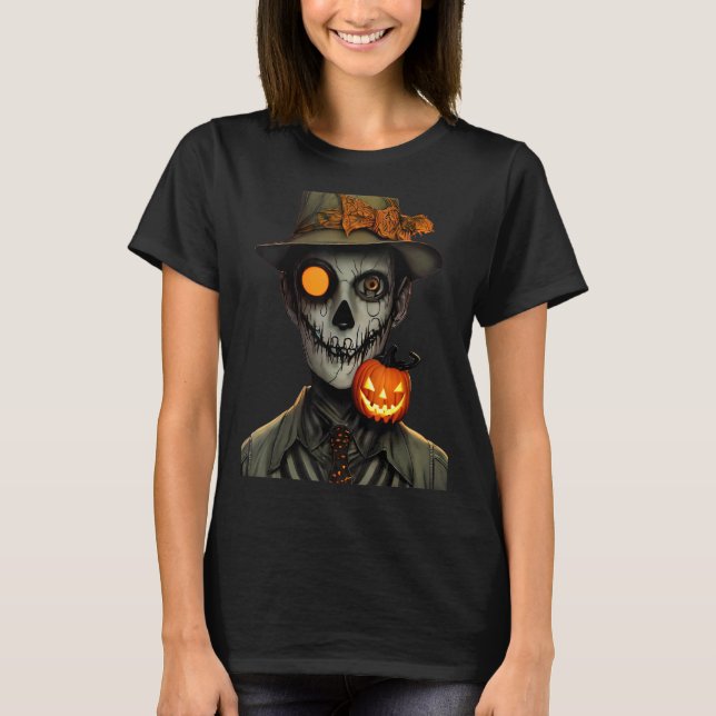 Pumpkin Head Ghost Boy This Year's Spooky Hallowee T-Shirt (Front)