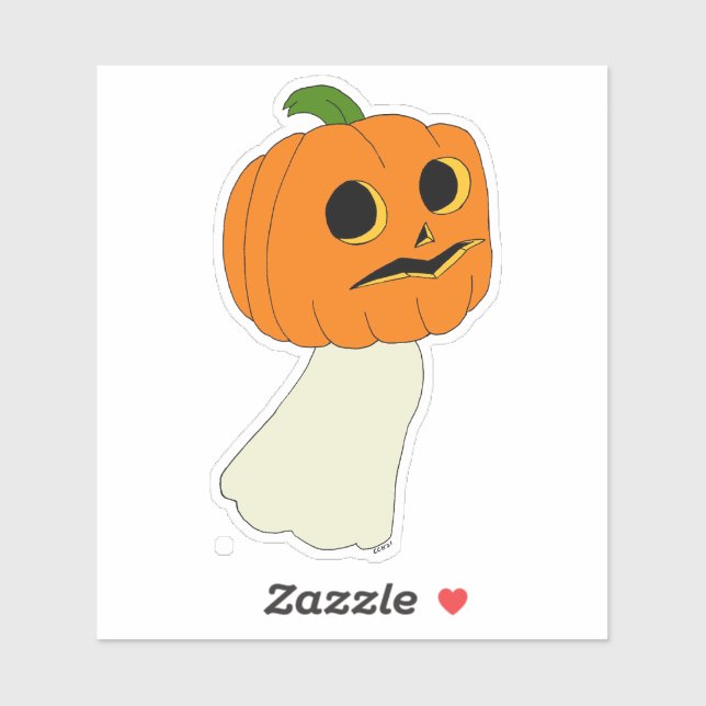 Pumpkin head ghost    sticker (Sheet)