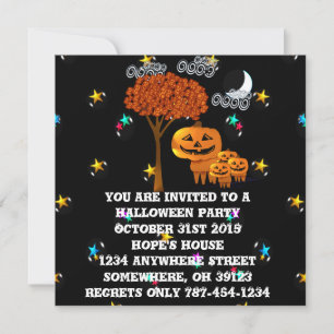 Pumpkin Head Halloween Party Invitations