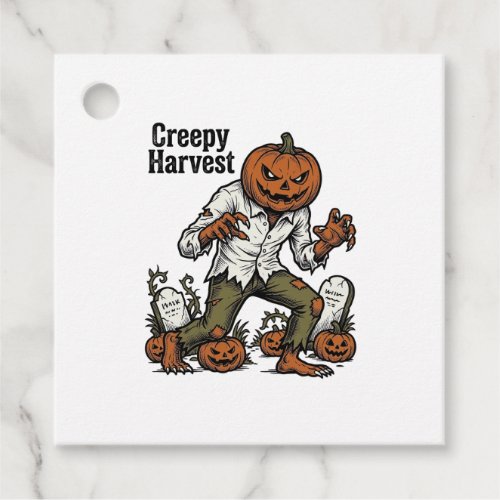 Pumpkin Head Monster Vintage Halloween Shirt Favor Tags