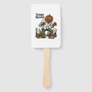 Pumpkin Head Monster Vintage Halloween Shirt Hand Fan