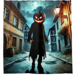 Pumpkin Head Shower Curtain