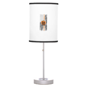 Pumpkin Head US Flag Table Lamp