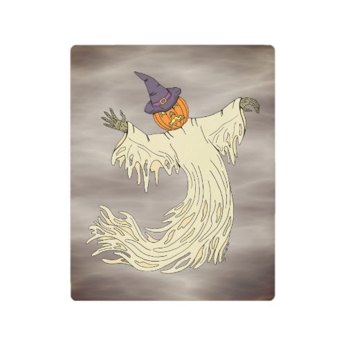 Pumpkin_Headed Ghost Halloween Art