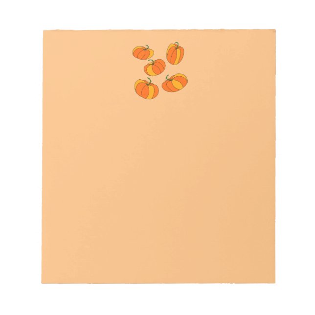 Pumpkin Header Design on Orange Note Pad! (Front)