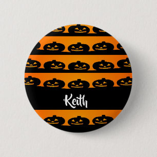 Pumpkin heads halloween theme button