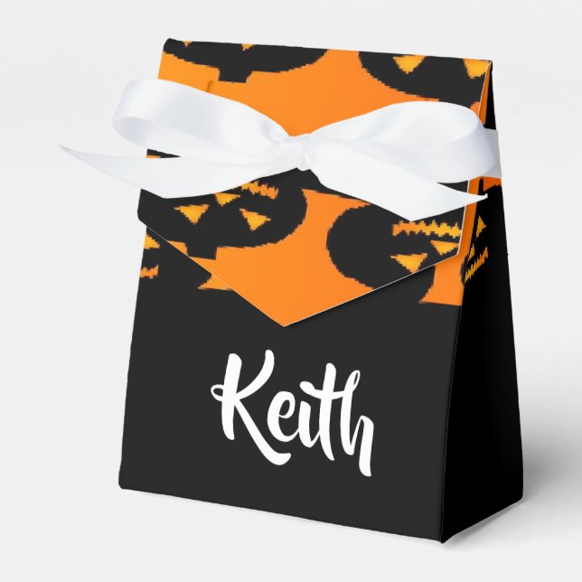 Pumpkin heads halloween theme favor boxes (Front Side)