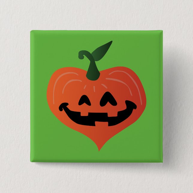 Pumpkin Heart Button (Front)