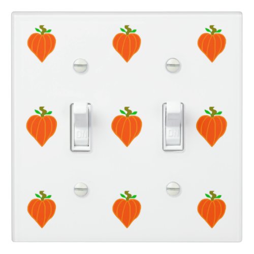 Pumpkin Heart Double Light Switch Cover