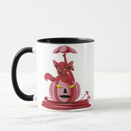 Pumpkin Hellboy Mug