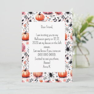 Pumpkin Helloween invitation
