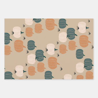 Pumpkin Helloween Wrapping Paper Sheets