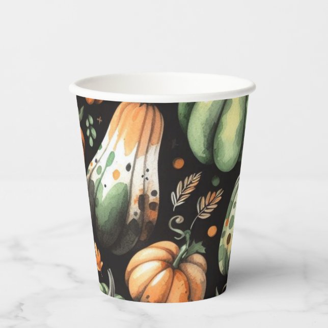 Pumpkin Helloween Wrapping Paper Sheets Cups (Front)