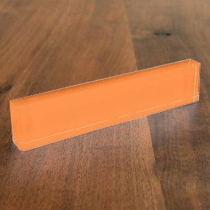 Pumpkin hex code FF7518 Desk Name Plate