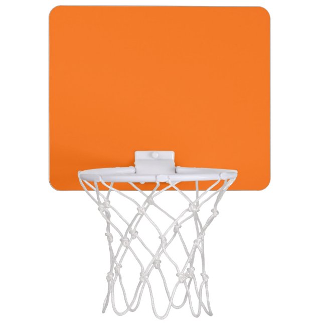 Pumpkin hex code FF7518 Mini Basketball Hoop (Front)