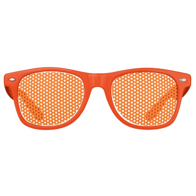 Pumpkin hex code FF7518 Retro Sunglasses (Front)