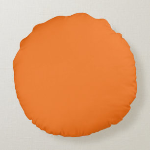 Pumpkin hex code FF7518 Round Pillow