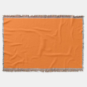 Pumpkin hex code FF7518 Throw Blanket