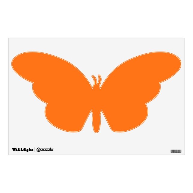 Pumpkin hex code FF7518 Wall Sticker (Front)