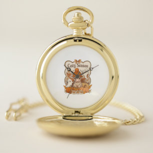 Pumpkin-highland Cow Ghost Halloween Pocket Watch