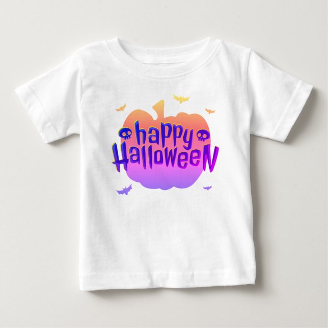 Pumpkin Horror Happy Halloween Toddler  Baby T-Shirt (Front)