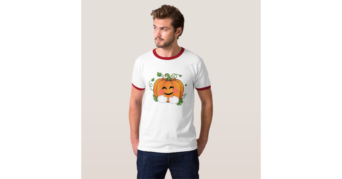Pumpkin Hugs Emoji Thanksgiving Halloween Shirt | Zazzle.com