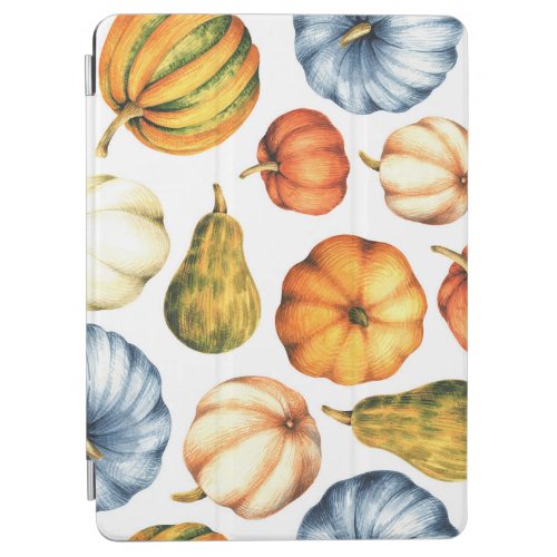 Pumpkin Illustration Seamless Watercolor Pattern iPad Air Cover