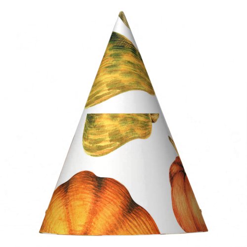 Pumpkin Illustration Seamless Watercolor Pattern Party Hat