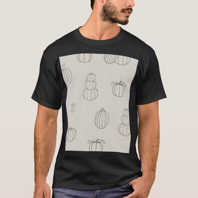 Pumpkin Illustration T-Shirt (Front)