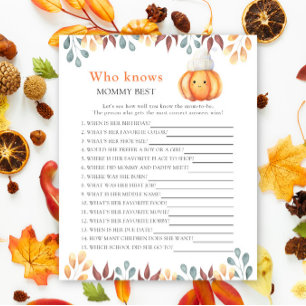 Pumpkin in hat - Who knows mommy best game