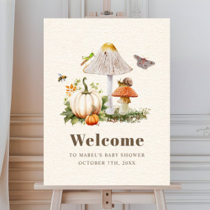 Pumpkin Insects Mushroom Woodland Baby Shower Foam Board
