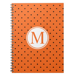 Pumpkin Inspired Halloween Monogram Guestbook Notebook