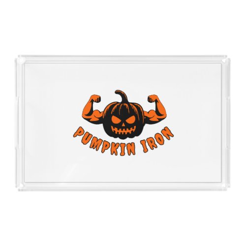 Pumpkin Iron  Acrylic Tray