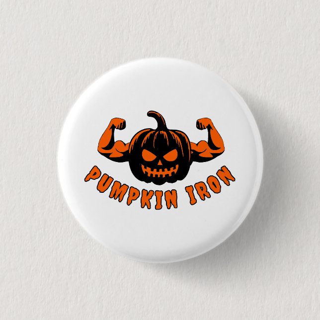Pumpkin Iron  Button (Front)