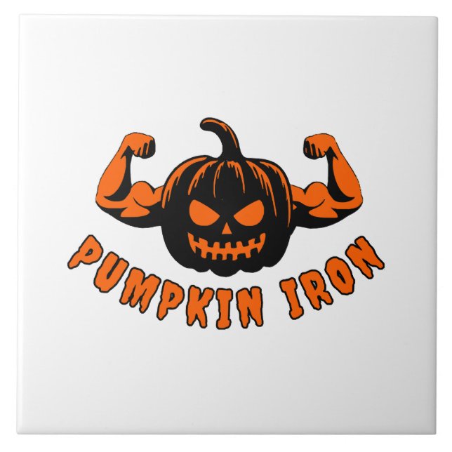 Pumpkin Iron  Ceramic Tile (Front)