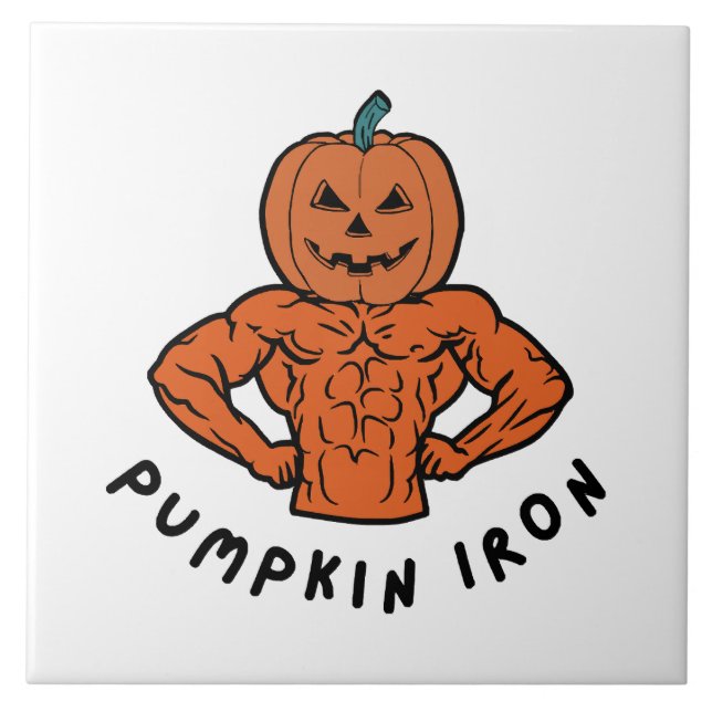 Pumpkin Iron  Ceramic Tile (Front)