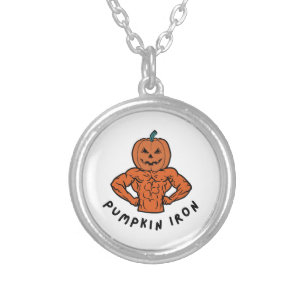 Pumpkin Iron Silver Plated Necklace