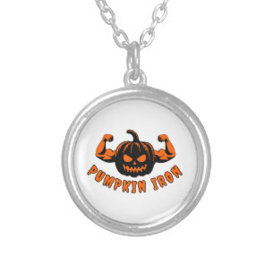Pumpkin Iron Silver Plated Necklace
