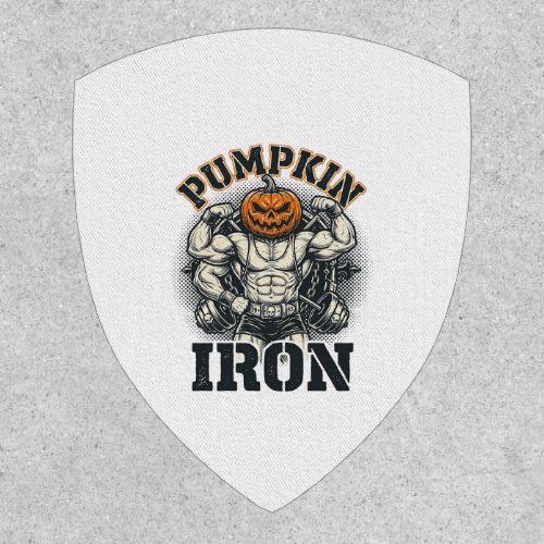 Pumpkin Iron Vintage Bodybuilding Halloween Design Patch