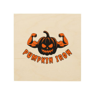 Pumpkin Iron Wood Wall Art