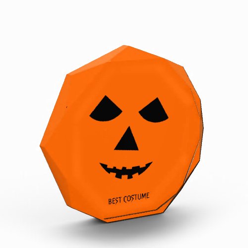 Pumpkin Jack o Lantern Custom Halloween Costume Acrylic Award