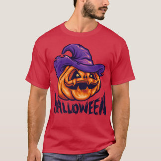 Pumpkin Jack O' Lantern Face, Evil Smile, Hallowee T-Shirt