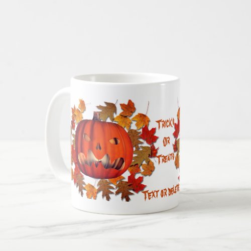 Pumpkin Jack O Lantern Halloween Personalized Coffee Mug