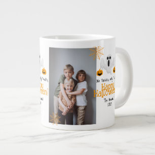 pumpkin jack-o-lantern Happy Halloween Photo Giant Coffee Mug