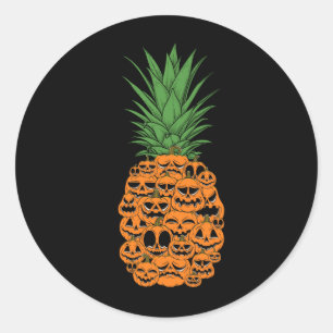 Pumpkin Jack O Lantern Party Costume For Pineapple Classic Round Sticker