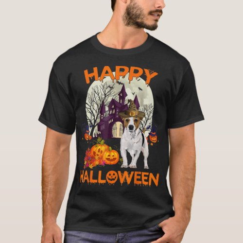 Pumpkin Jack Russell Terrier Happy Halloween Dog G T_Shirt