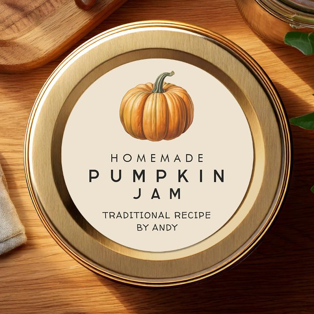 Pumpkin jam homemade recipe canning label (Creator Uploaded)