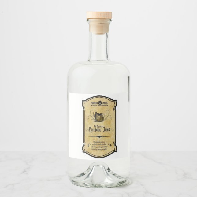 Pumpkin Juice Liquor Bottle Label (Front)
